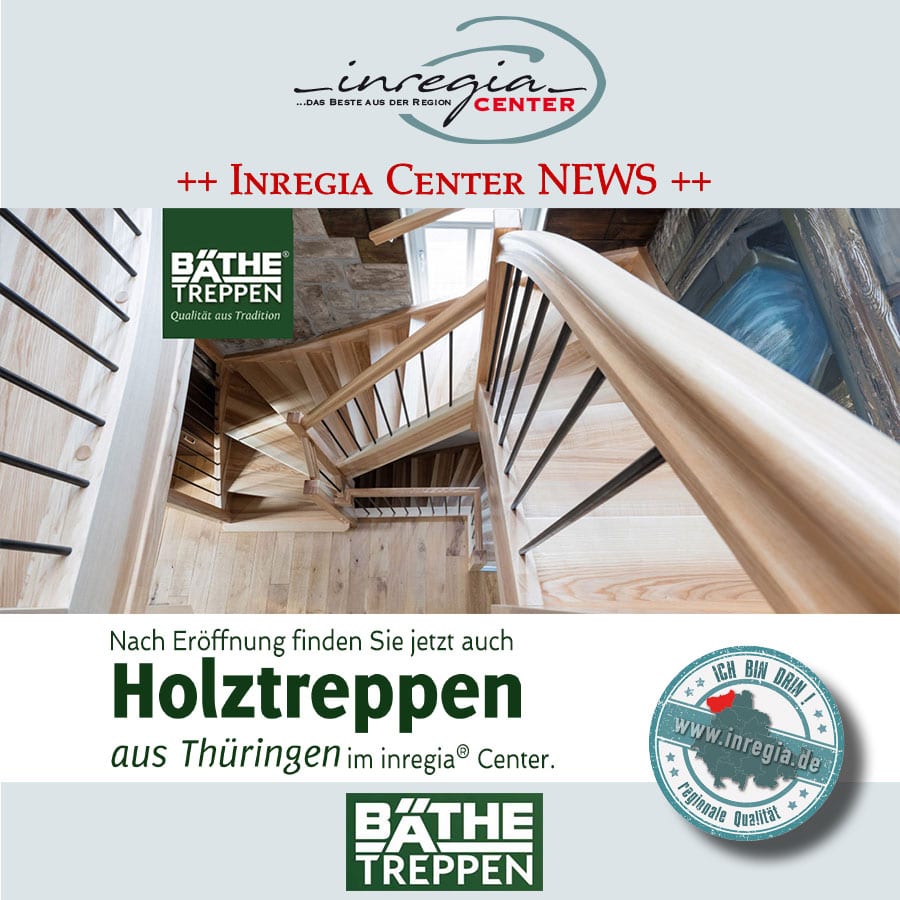 inregia® Center News – Treppen aus Thüringen jetzt auch im inregia Center