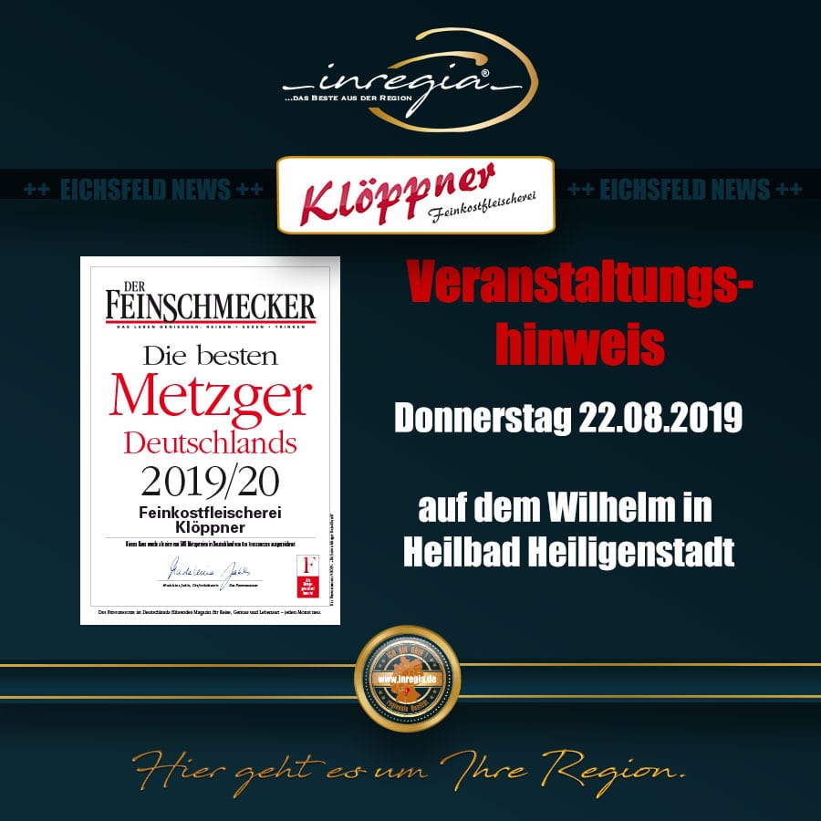 Feinkostfleischerei Klöppner  – Livemusik auf dem Wilhelm in Heilbad Heiligenstadt