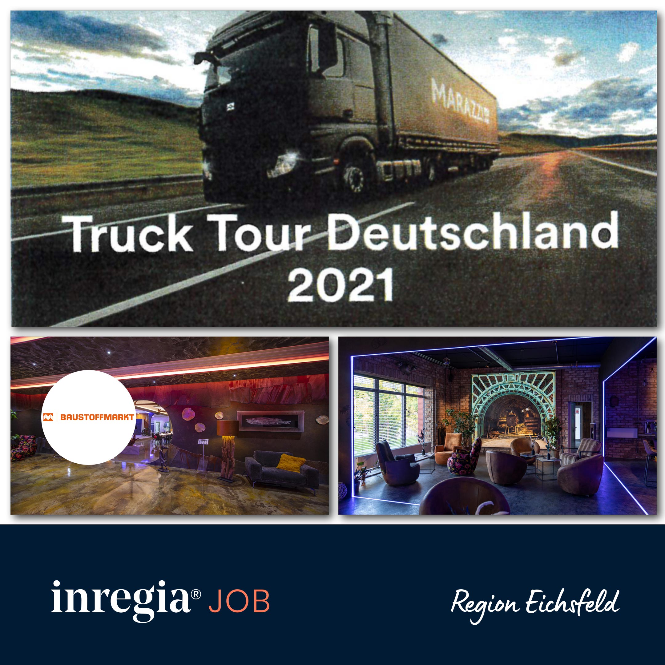 Baustoffmarkt Obereichsfeld – MARAZZI Truck Tour Deutschland im inregia® Center