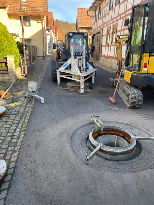 Tiefbau Weber Erdarbeiten Tiefbau Eichsfeld Straßenbau bitumdecke Eichsfeld Pflasterarbeiten
